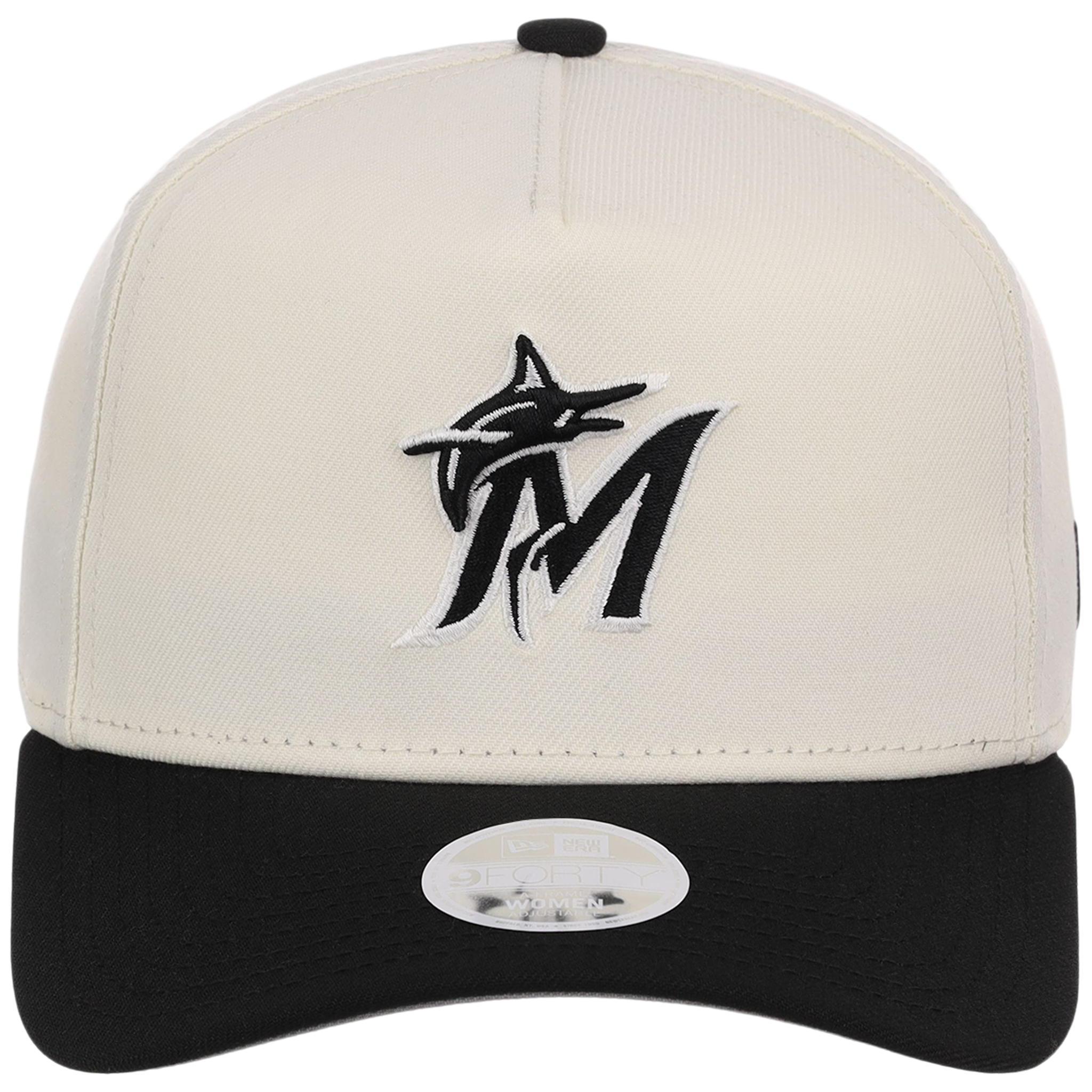 Miami Marlins Women's New Era 9FORTY Chrome x Black A-Frame