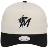 Miami Marlins Women's New Era 9FORTY Chrome x Black A-Frame