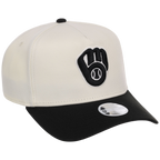 Milwaukee Brewers Women's New Era 9FORTY Chrome x Black A-Frame