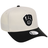 Milwaukee Brewers Women's New Era 9FORTY Chrome x Black A-Frame
