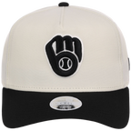 Milwaukee Brewers Women's New Era 9FORTY Chrome x Black A-Frame