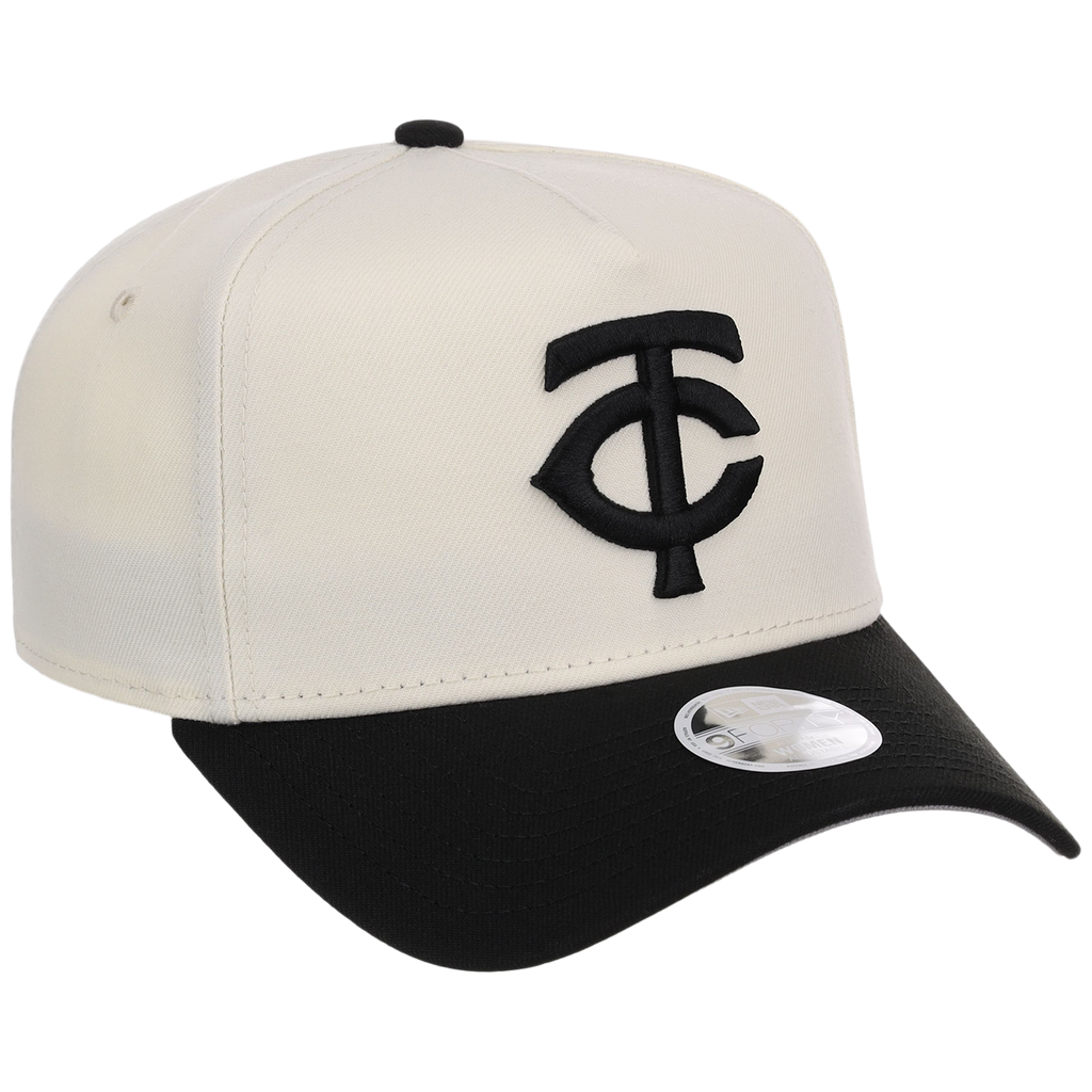 Minnesota Twins Women's New Era 9FORTY Chrome x Black A-Frame