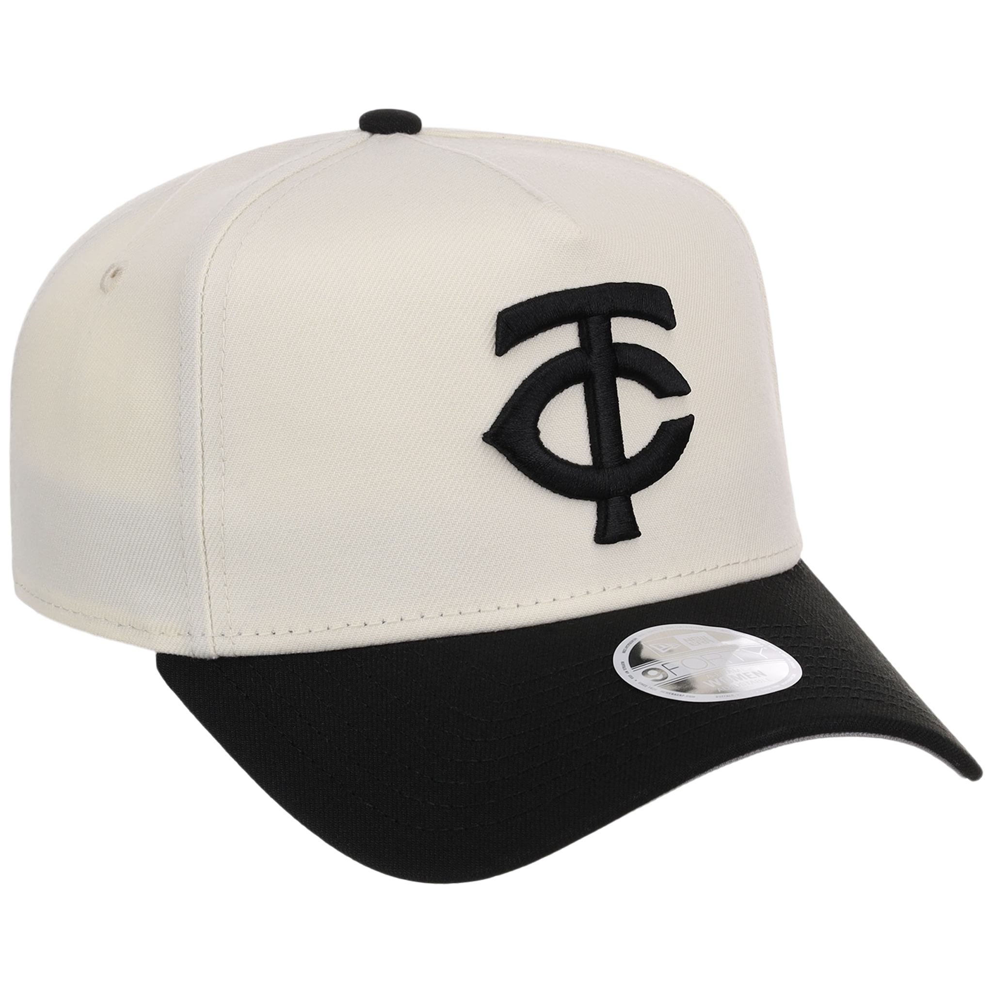 Minnesota Twins Women's New Era 9FORTY Chrome x Black A-Frame