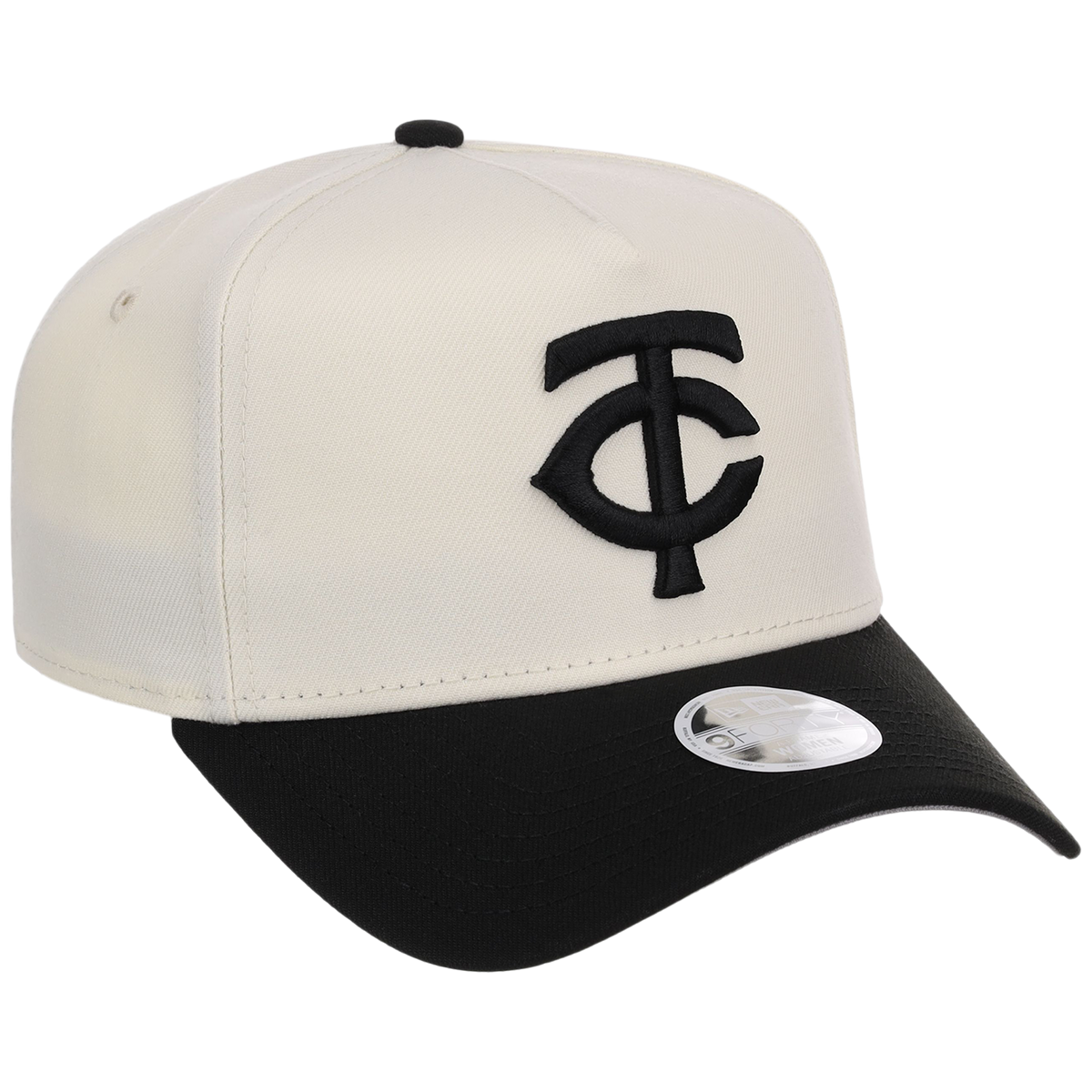 Minnesota Twins Women's New Era 9FORTY Chrome x Black A-Frame