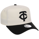 Minnesota Twins Women's New Era 9FORTY Chrome x Black A-Frame