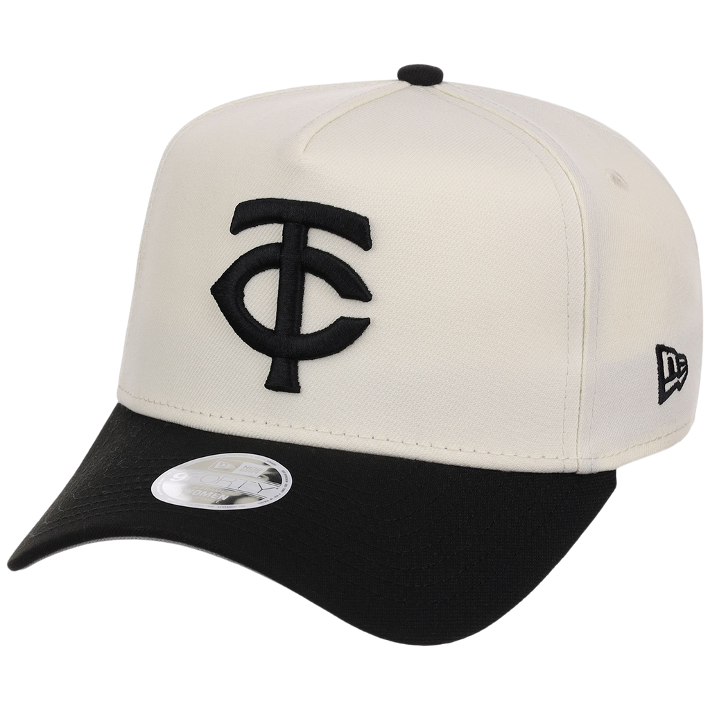 Minnesota Twins Women's New Era 9FORTY Chrome x Black A-Frame