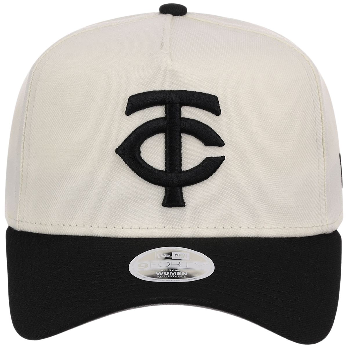 Minnesota Twins Women's New Era 9FORTY Chrome x Black A-Frame