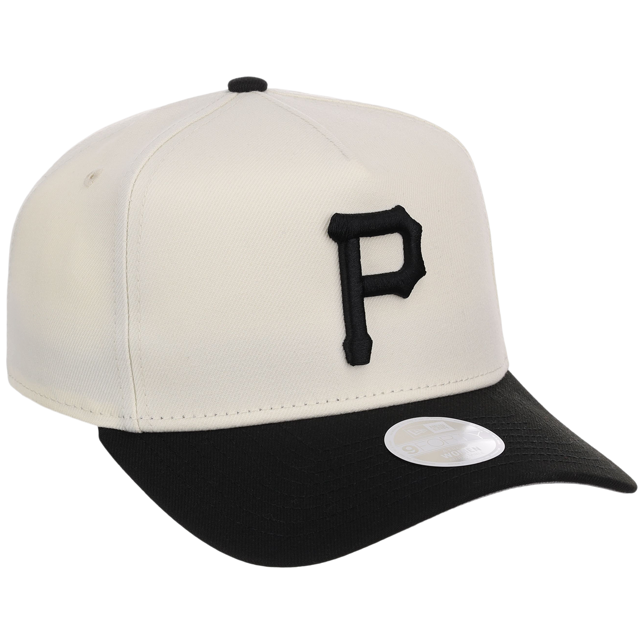 Pittsburgh Pirates Women's New Era 9FORTY Chrome x Black A-Frame