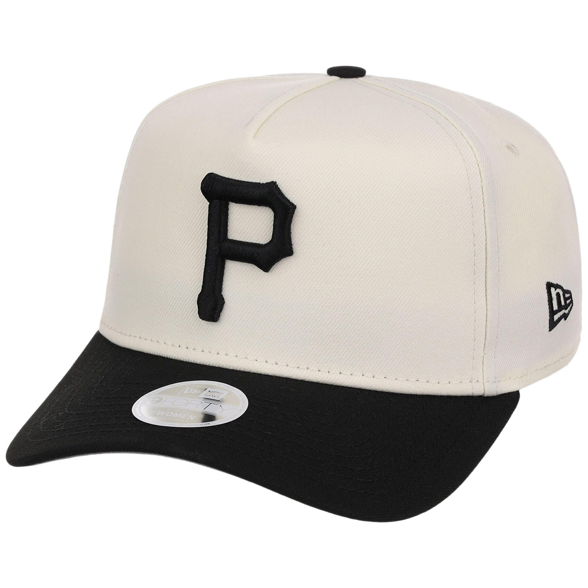Pittsburgh Pirates Women's New Era 9FORTY Chrome x Black A-Frame