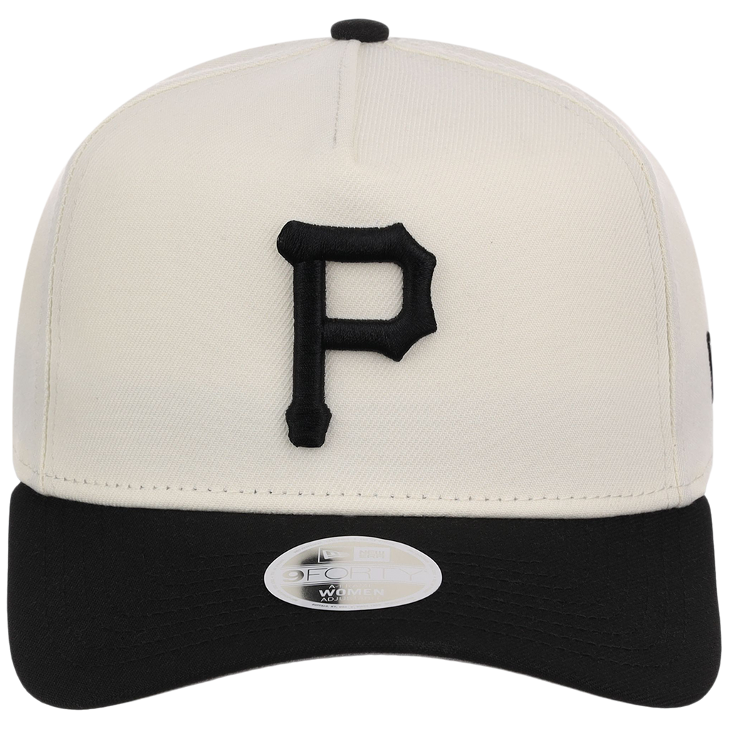 Pittsburgh Pirates Women's New Era 9FORTY Chrome x Black A-Frame