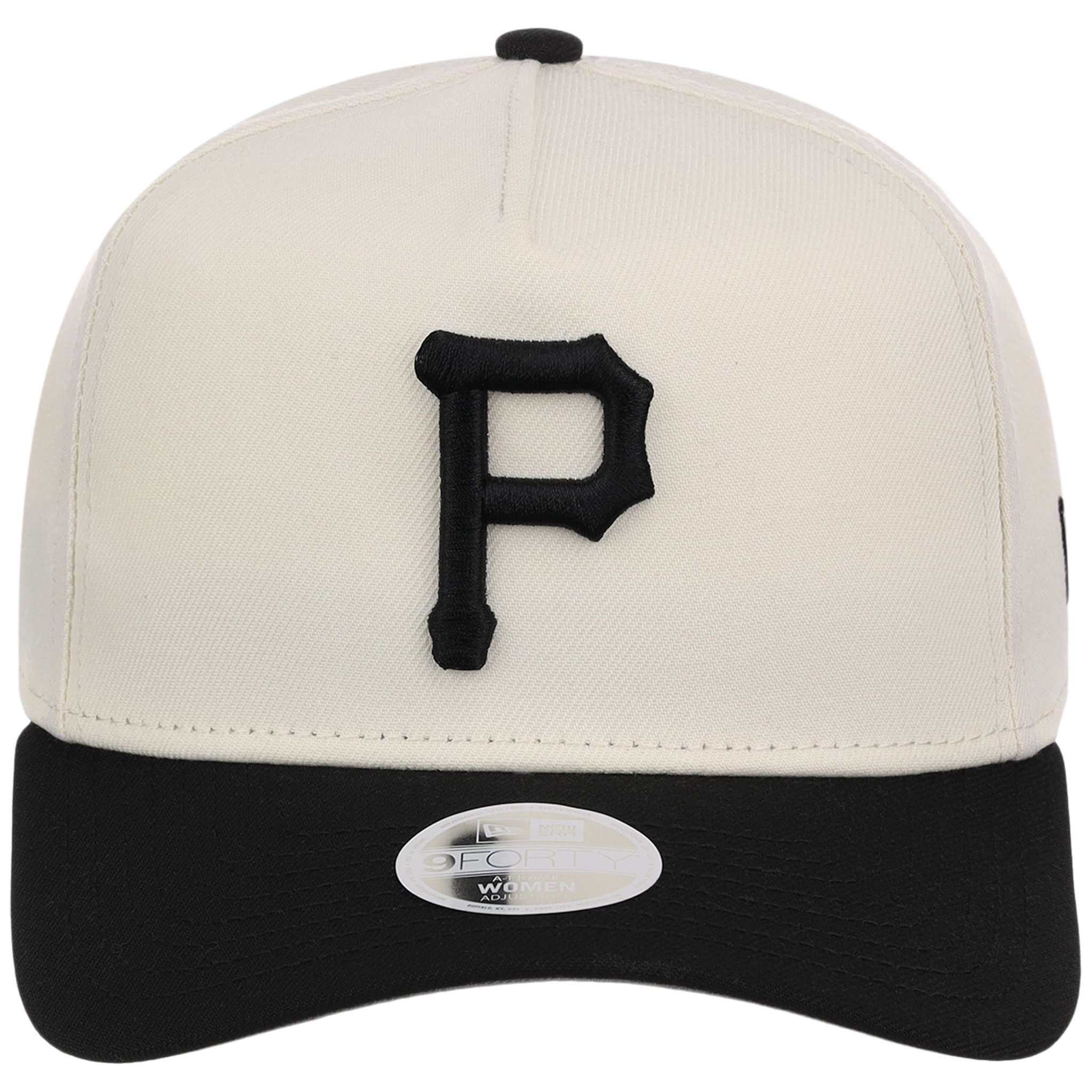 Pittsburgh Pirates Women's New Era 9FORTY Chrome x Black A-Frame