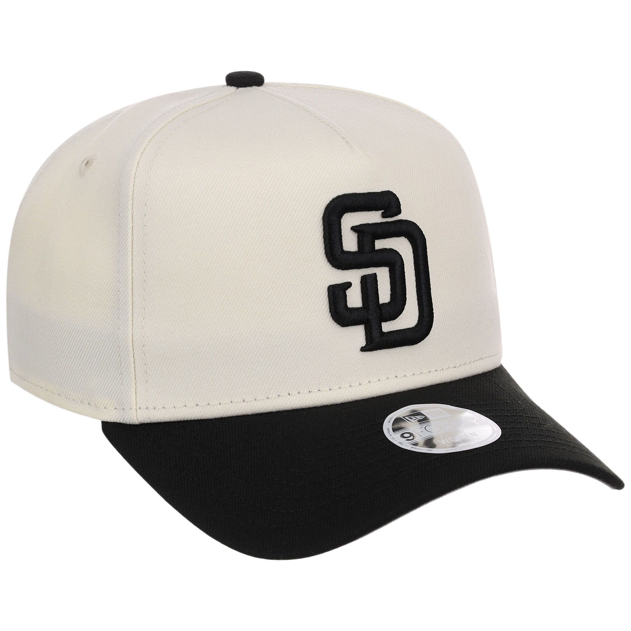 San Diego Padres Women's New Era 9FORTY Chrome x Black A-Frame