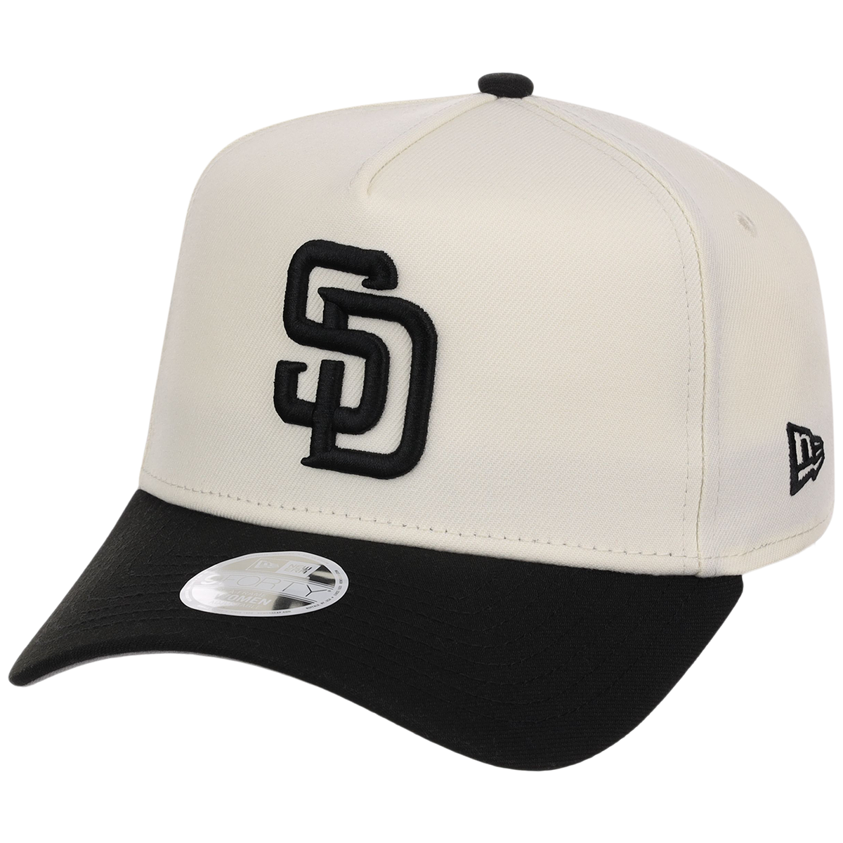 San Diego Padres Women's New Era 9FORTY Chrome x Black A-Frame