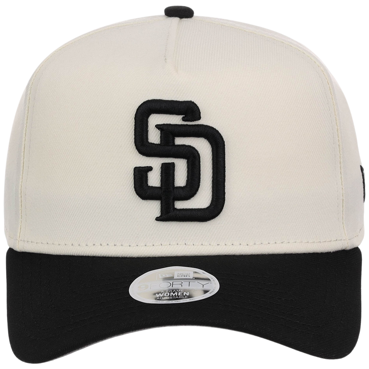 San Diego Padres Women's New Era 9FORTY Chrome x Black A-Frame