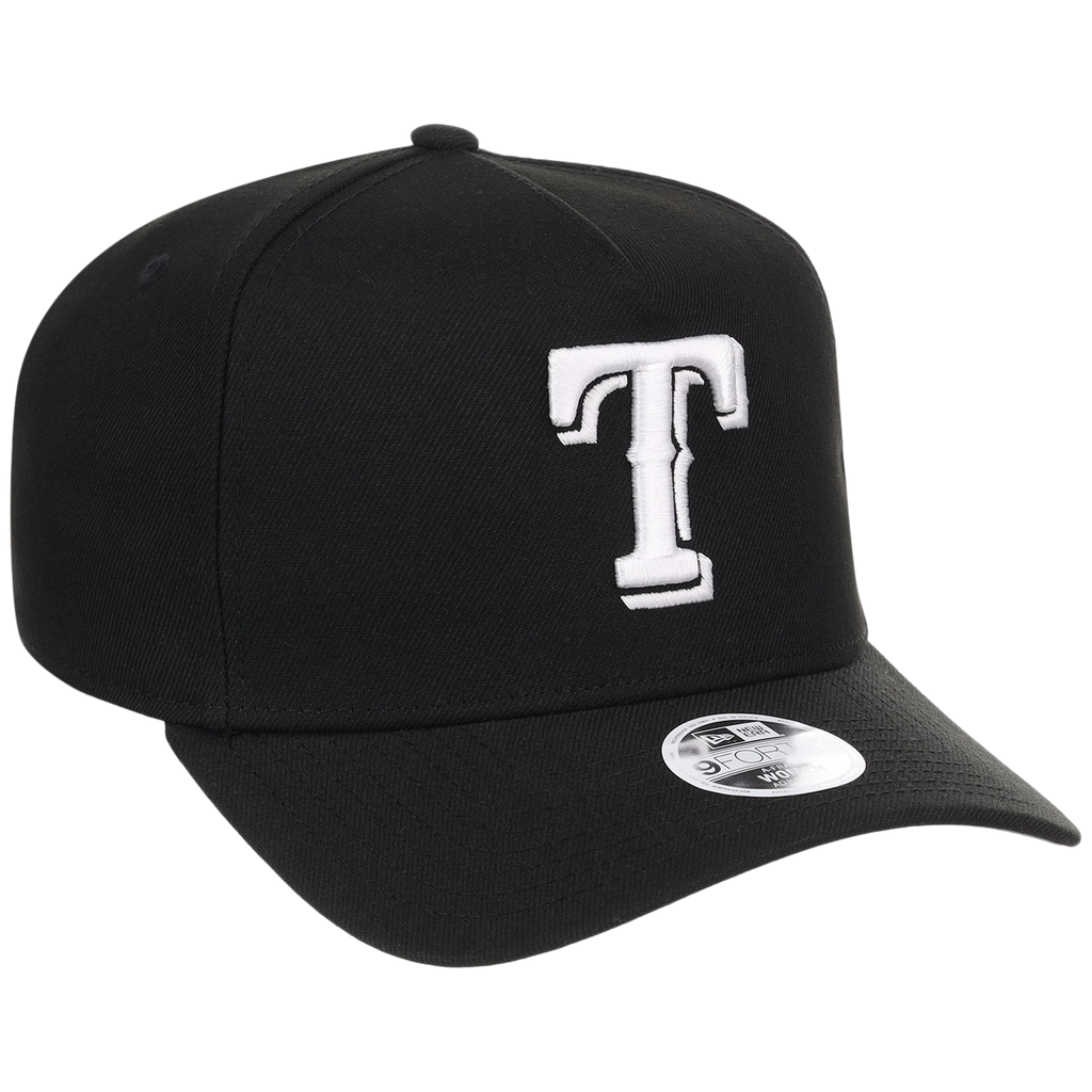 Texas Rangers Women's New Era 9FORTY Black A-Frame