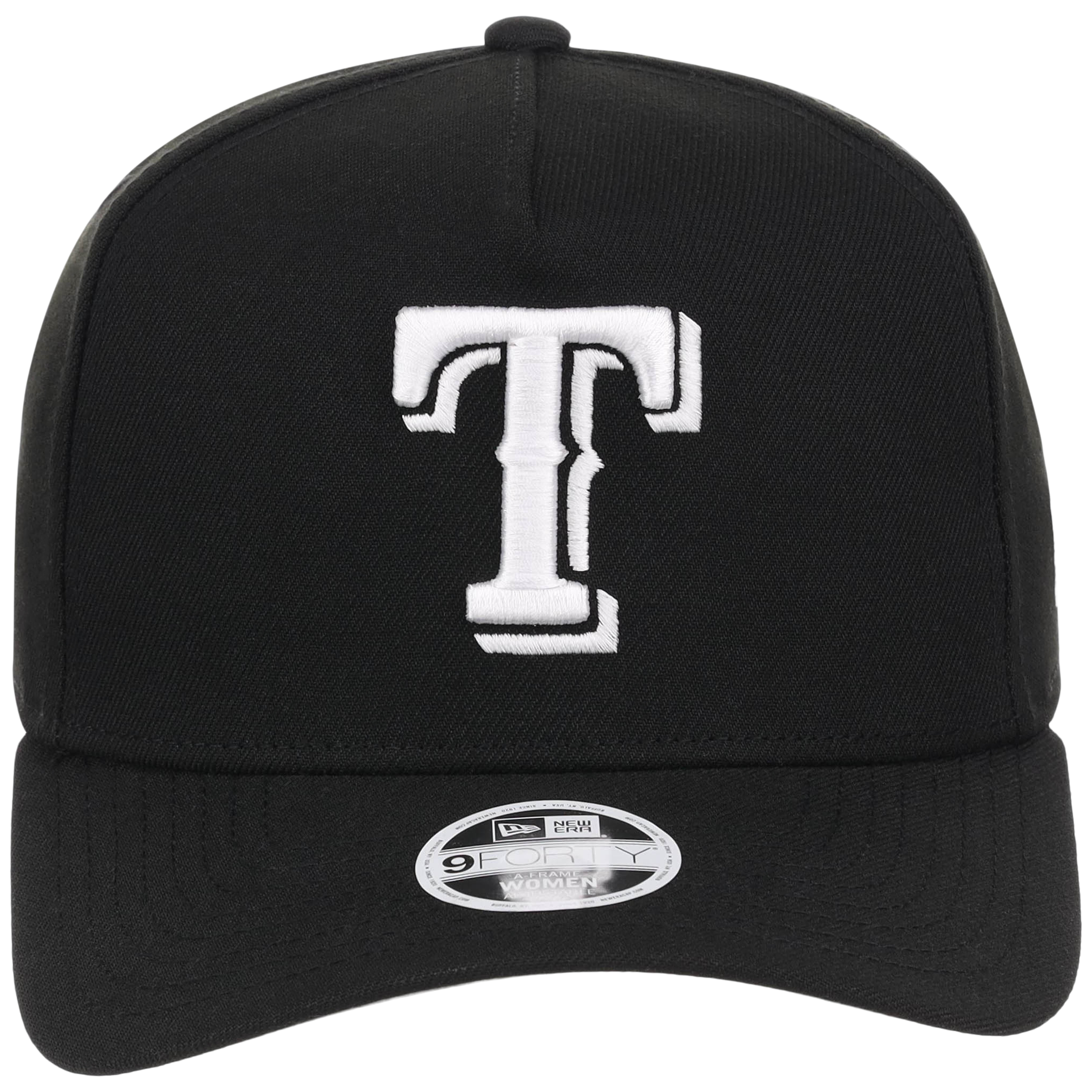 Texas Rangers Women's New Era 9FORTY Black A-Frame