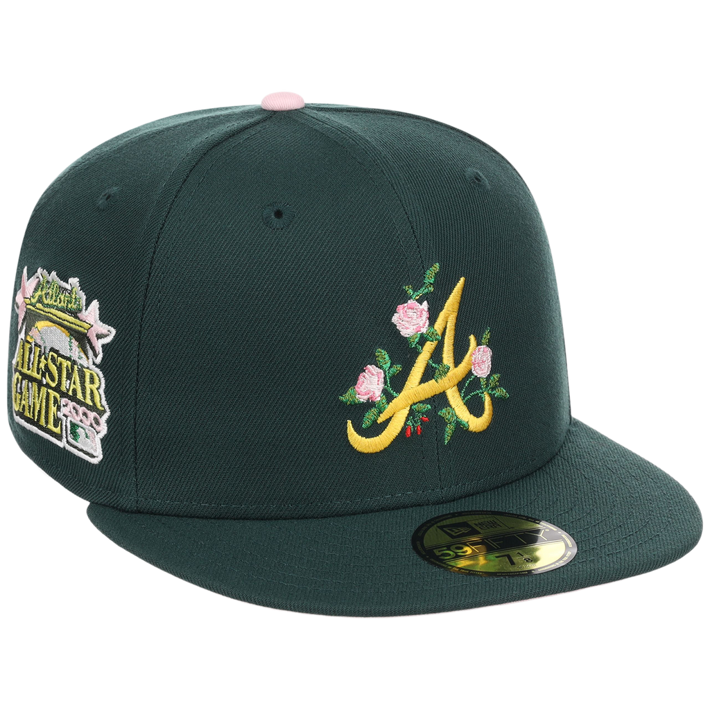 Atlanta Braves MLB Augusta Bloom New Era 59FIFTY - Dark Green