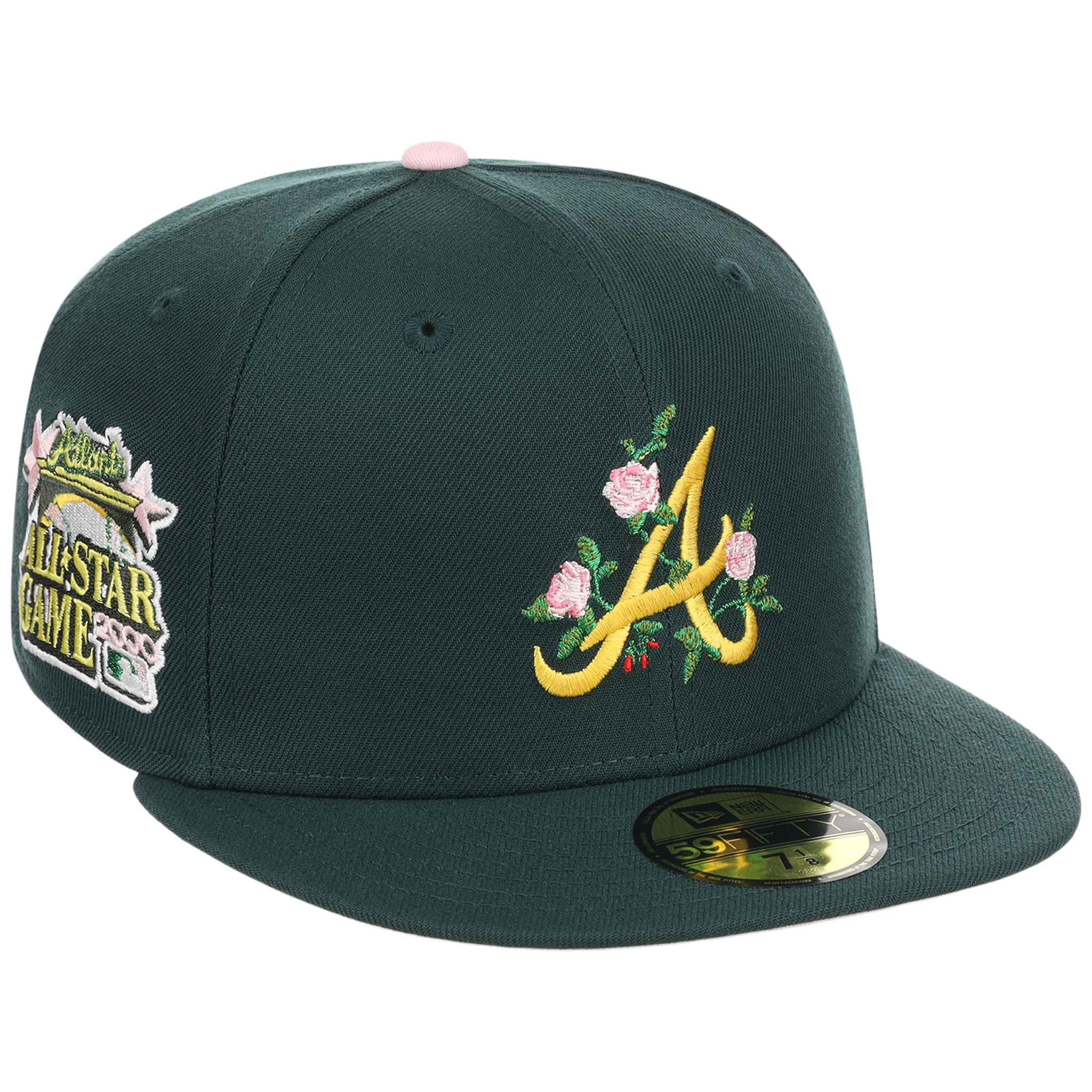 Atlanta Braves MLB Augusta Bloom New Era 59FIFTY - Dark Green