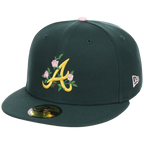Atlanta Braves MLB Augusta Bloom New Era 59FIFTY - Dark Green
