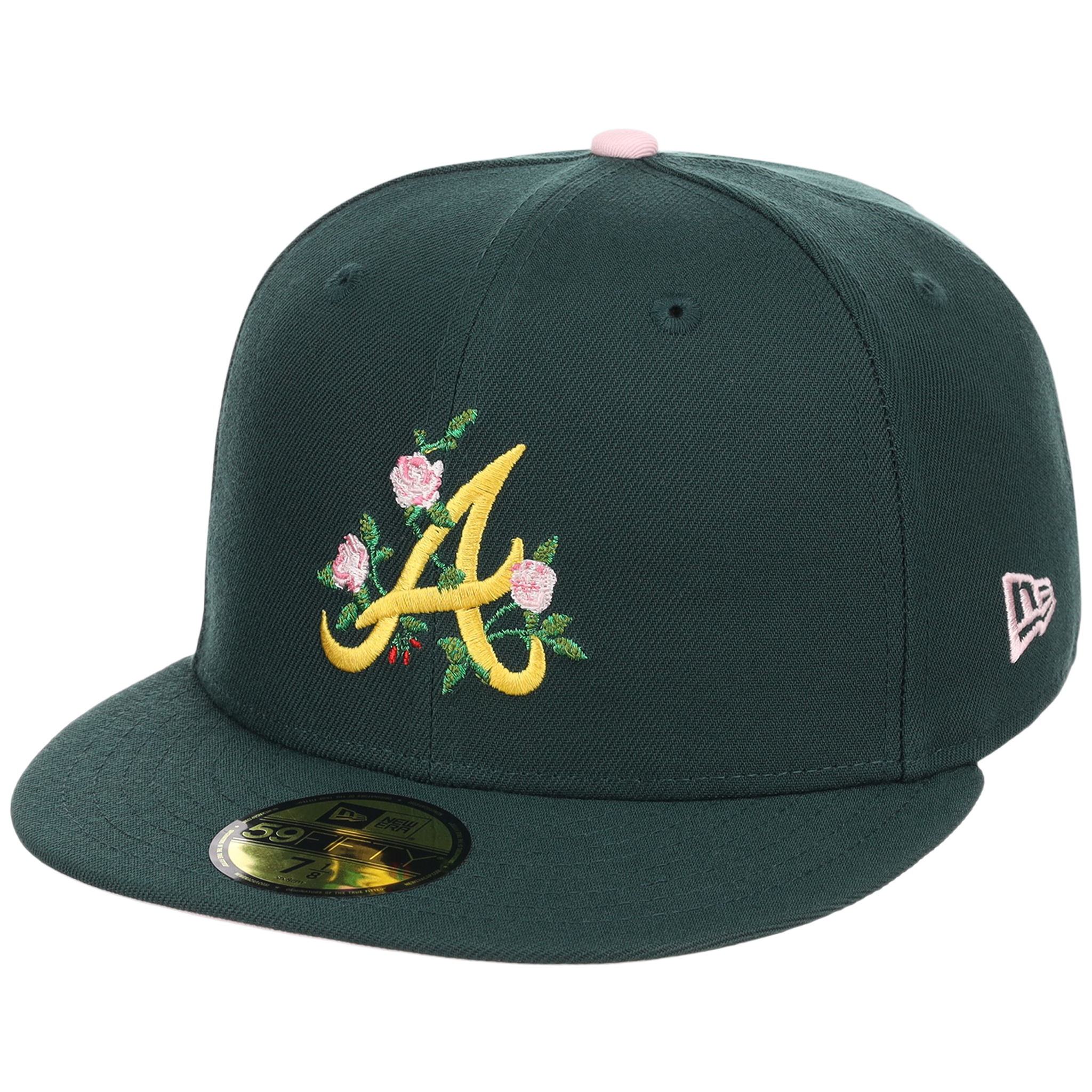 Atlanta Braves MLB Augusta Bloom New Era 59FIFTY - Dark Green
