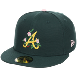 Atlanta Braves MLB Augusta Bloom New Era 59FIFTY - Dark Green