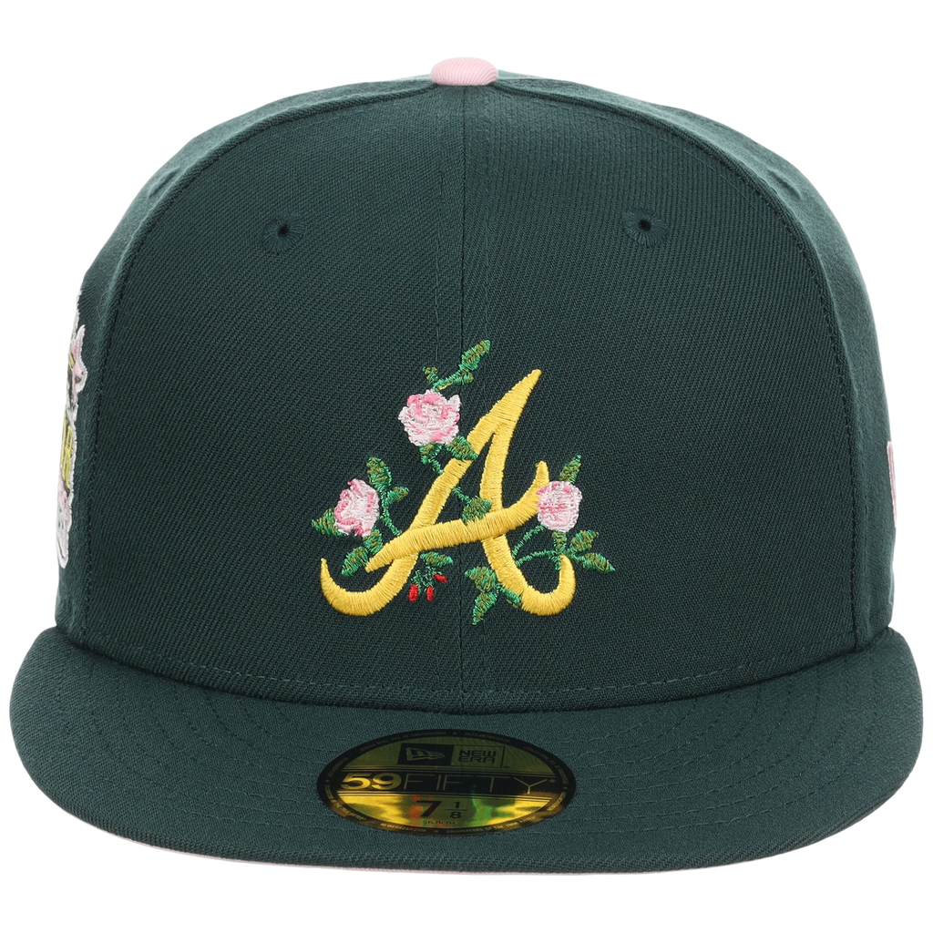 Atlanta Braves MLB Augusta Bloom New Era 59FIFTY - Dark Green