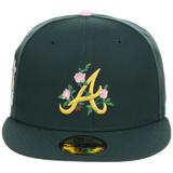 Atlanta Braves MLB Augusta Bloom New Era 59FIFTY - Dark Green