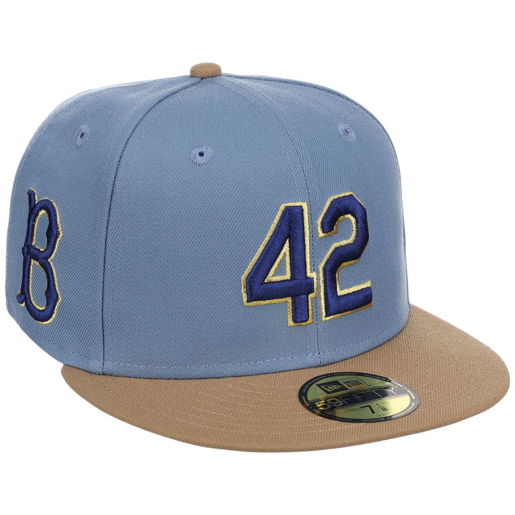 Brooklyn Dodgers 42 Legacy Pack New Era 59FIFTY - Light Blue/Khaki