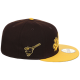 San Diego Padres Friday Flux New Era 59FIFTY (Dark Brown/Yellow)