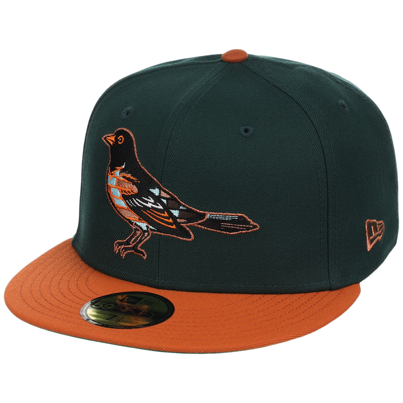 Baltimore Orioles Friday Flux New Era 59FIFTY (Dark Green/Orange