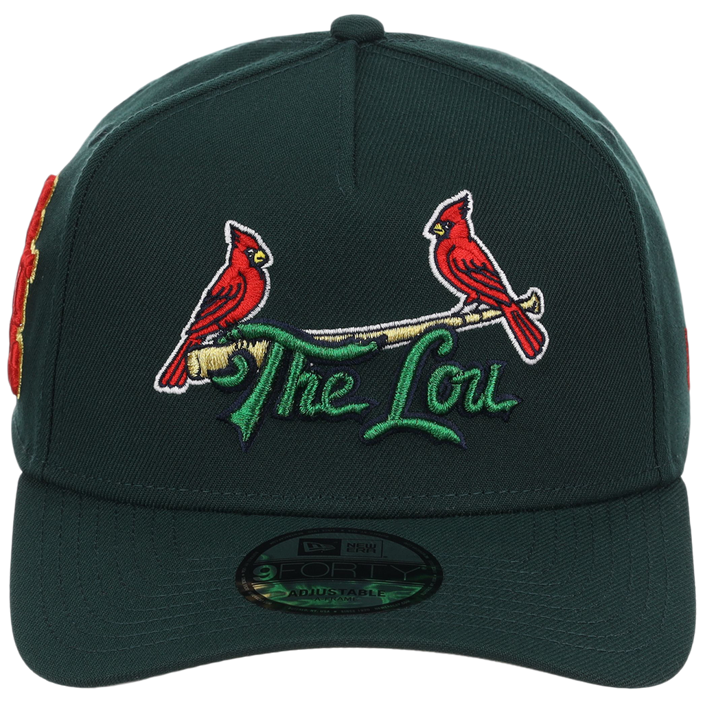 St. Louis Cardinals - St. Louis Crown the City 2.0 'The Lou' New Era 9FORTY (Dark Green/Dark Green)