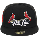 St. Louis Cardinals - St. Louis Crown the City 2.0 'The Lou' New Era 59FIFTY (Black/Black)