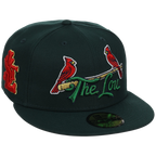 St. Louis Cardinals - St. Louis Crown the City 2.0 'The Lou' New Era 59FIFTY (Dark Green/Dark Green)
