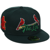 St. Louis Cardinals - St. Louis Crown the City 2.0 'The Lou' New Era 59FIFTY (Dark Green/Dark Green)