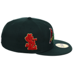 St. Louis Cardinals - St. Louis Crown the City 2.0 'The Lou' New Era 59FIFTY (Dark Green/Dark Green)