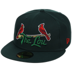 St. Louis Cardinals - St. Louis Crown the City 2.0 'The Lou' New Era 59FIFTY (Dark Green/Dark Green)