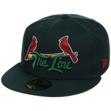 St. Louis Cardinals - St. Louis Crown the City 2.0 'The Lou' New Era 59FIFTY (Dark Green/Dark Green)