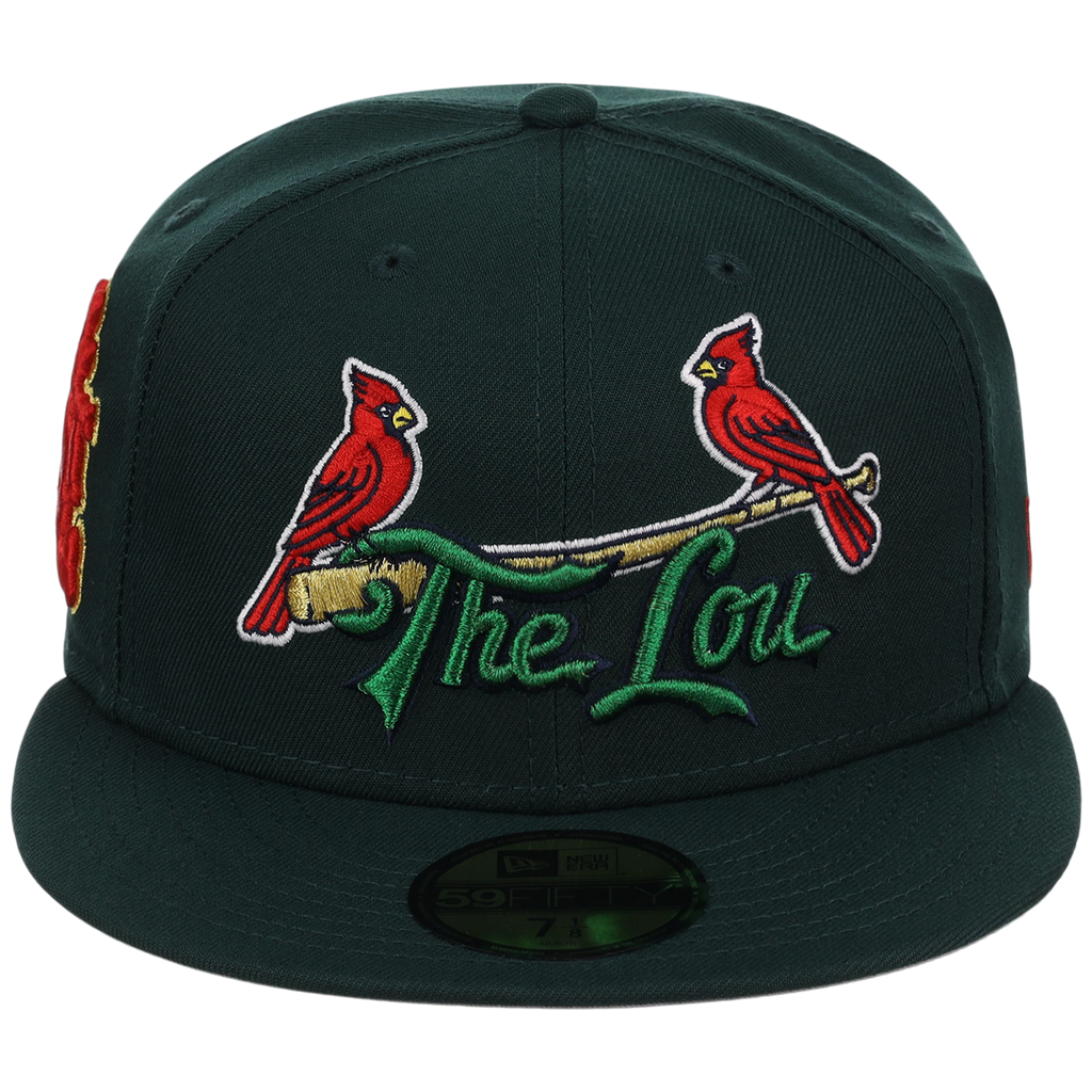 St. Louis Cardinals - St. Louis Crown the City 2.0 'The Lou' New Era 59FIFTY (Dark Green/Dark Green)