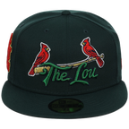 St. Louis Cardinals - St. Louis Crown the City 2.0 'The Lou' New Era 59FIFTY (Dark Green/Dark Green)