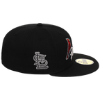 St. Louis Cardinals - St. Louis Crown the City 2.0 'The Lou' New Era 59FIFTY (Black/Black)