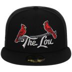 St. Louis Cardinals - St. Louis Crown the City 2.0 'The Lou' New Era 59FIFTY (Black/Black)
