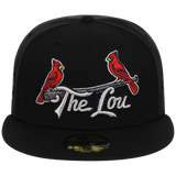 St. Louis Cardinals - St. Louis Crown the City 2.0 'The Lou' New Era 59FIFTY (Black/Black)