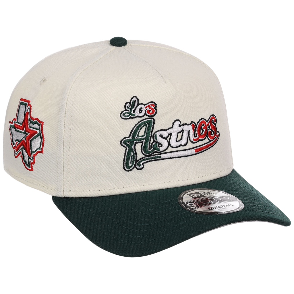 Houston Astros Houston Crown the City 'Los Astros' New Era 9FORTY (Chrome/Dark Green)