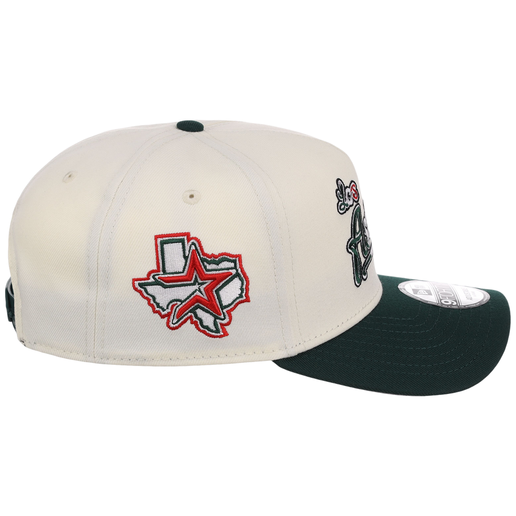 Houston Astros Houston Crown the City 'Los Astros' New Era 9FORTY (Chrome/Dark Green)