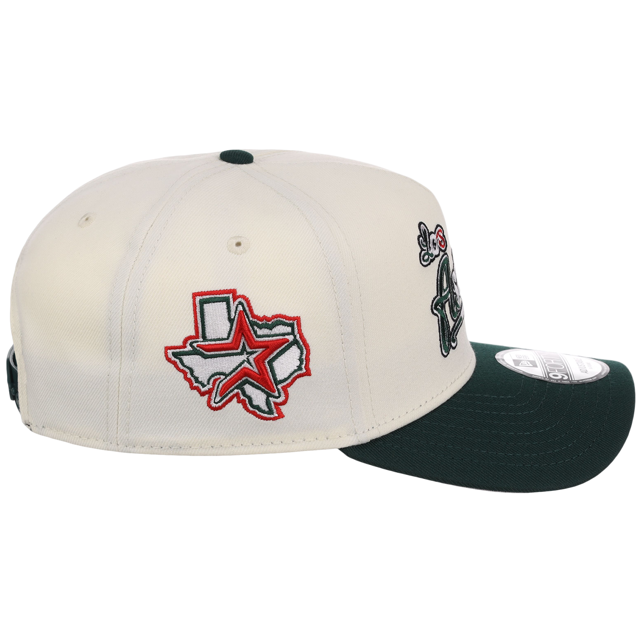 Houston Astros Houston Crown the City 'Los Astros' New Era 9FORTY (Chrome/Dark Green)