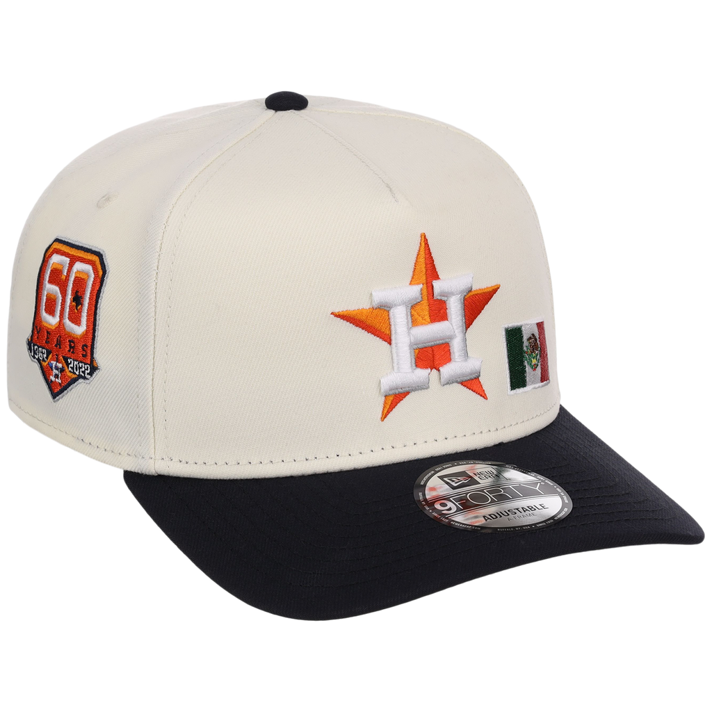 Houston Astros Houston Crown the City 'MEX Flag' New Era 9FORTY (Chrome/Navy)