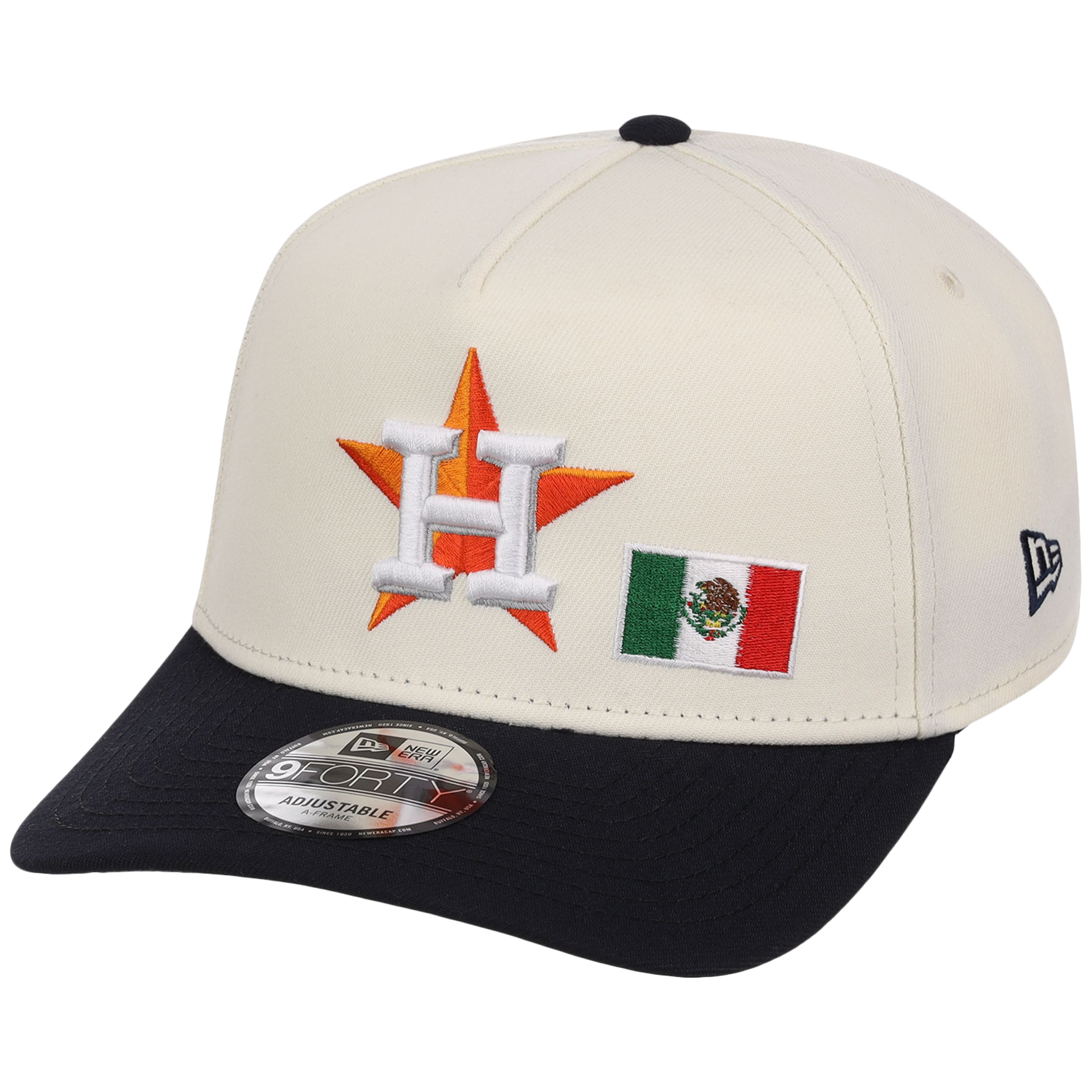 Houston Astros Houston Crown the City 'MEX Flag' New Era 9FORTY (Chrome/Navy)
