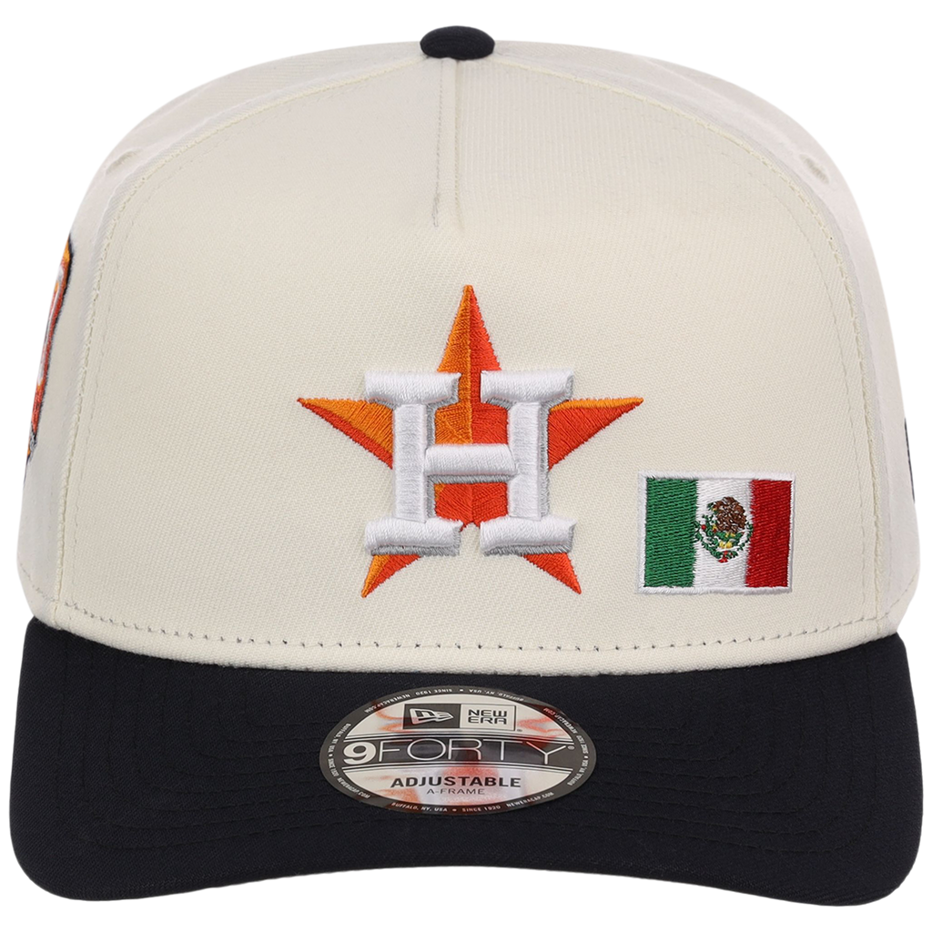 Houston Astros Houston Crown the City 'MEX Flag' New Era 9FORTY (Chrome/Navy)