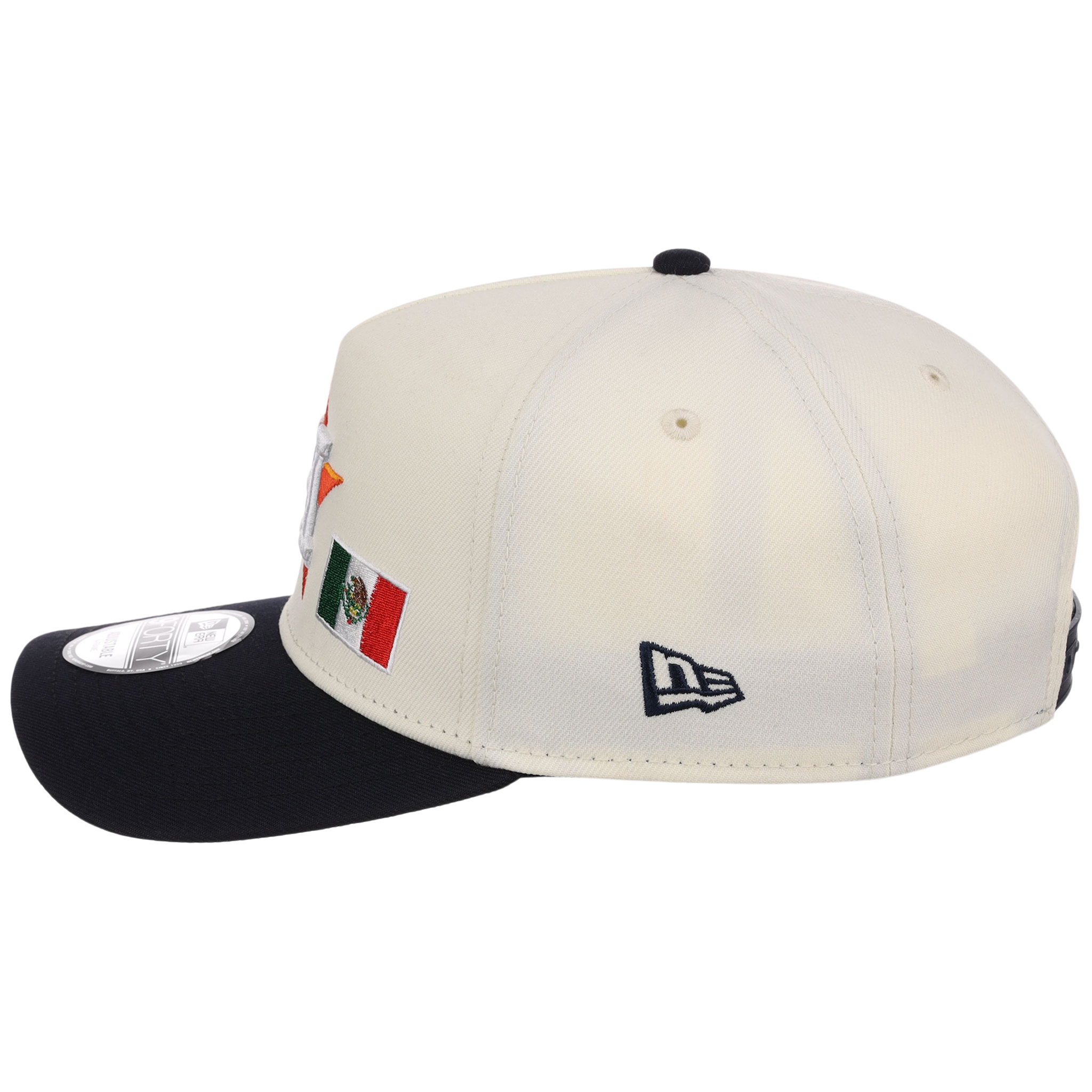 Houston Astros Houston Crown the City 'MEX Flag' New Era 9FORTY (Chrome/Navy)