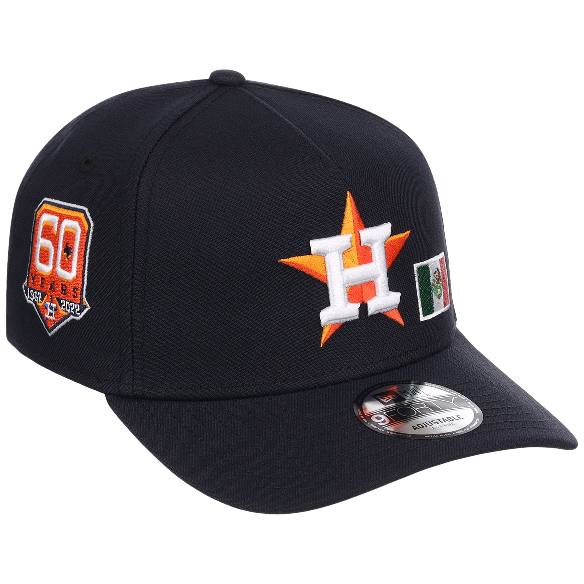 Houston Astros Houston Crown the City 'MEX Flag' New Era 9FORTY (Navy/Navy)